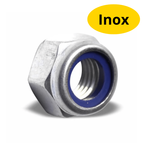 Porca Auto-Travante com Nylon Aço Inox 304/A2