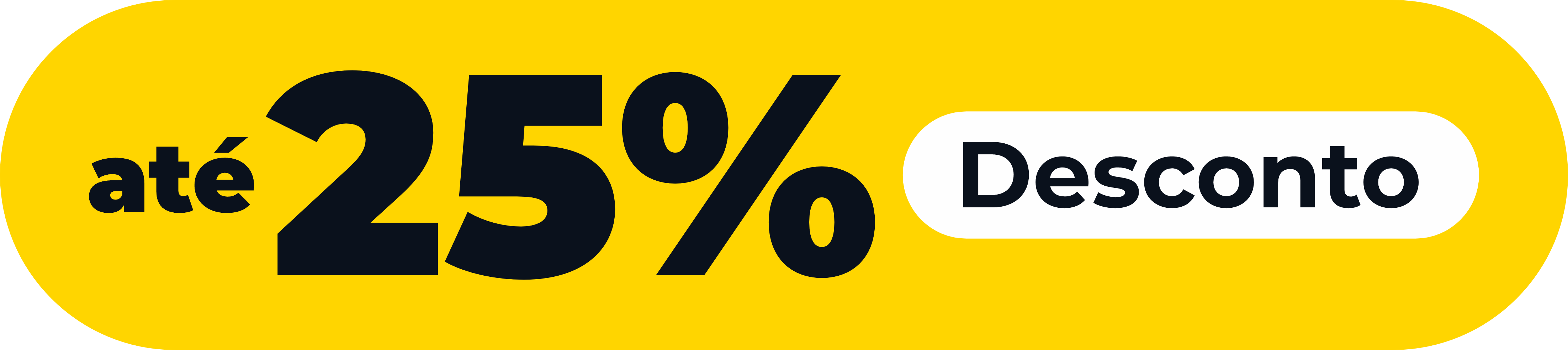 Até 25% de desconto